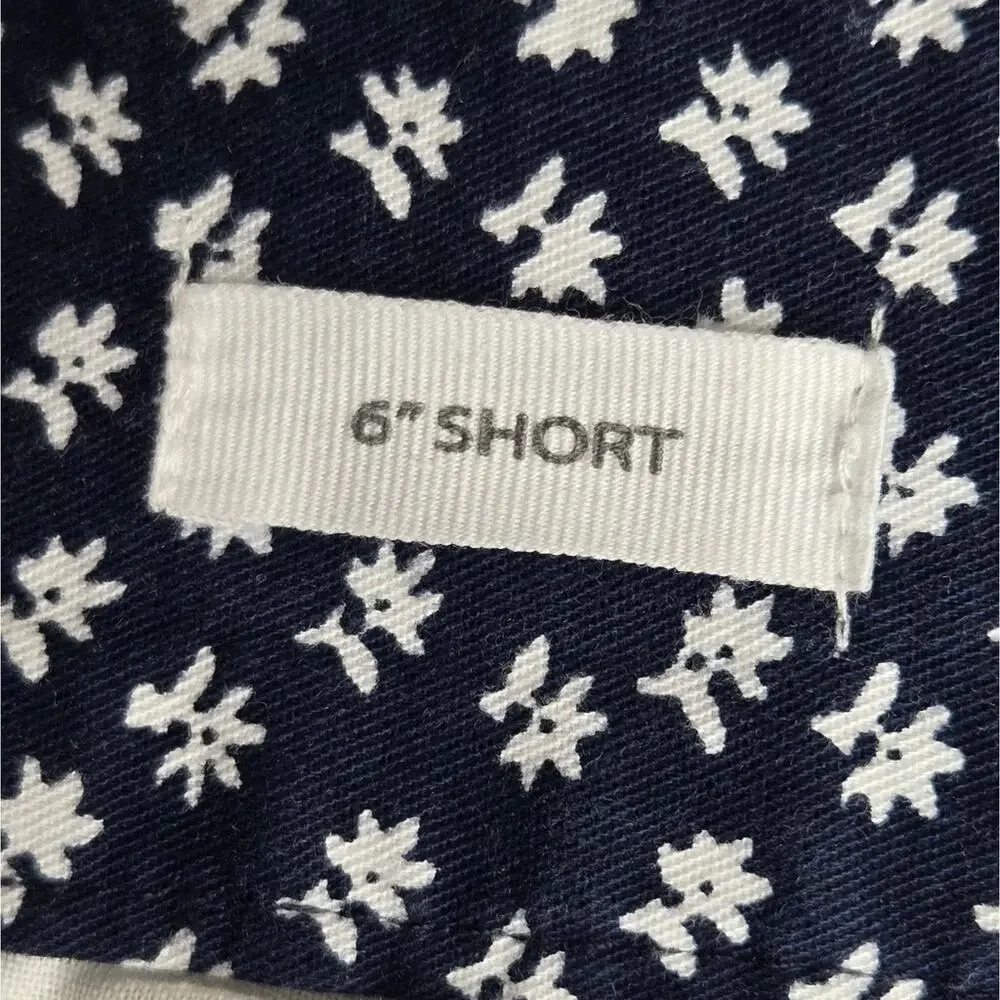 LOFT Womens 6in Short Navy Blue and White Floral Shorts Size 16